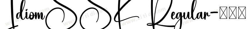 IdiomSSK Regular字体转换